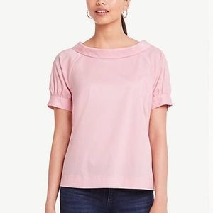 Ann Taylor Fold-Over Collar Blouse